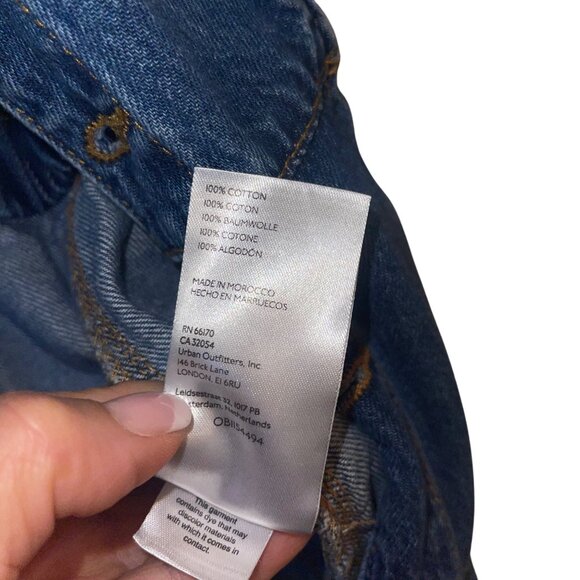 We The  Free Womens Jumpsuit Size Medium Blue Marci Denim Coveralls Short Sleeve - Picture 4 of 10